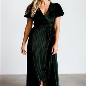 Baltic Born - Andi Ribbed Velvet Wrap Dress (S)